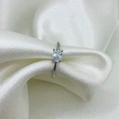 Silver Solitaire Ring