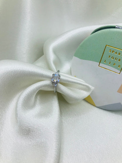Square-Cut Gemstone Ring
