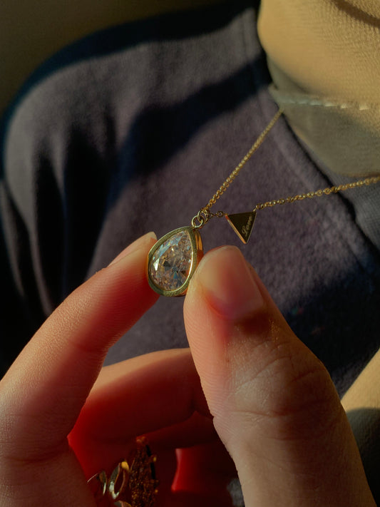 Teardrop Gold Pendant