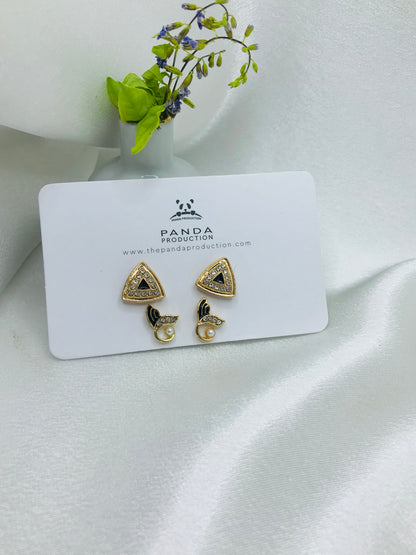 Triangle Diamond Ear Studs