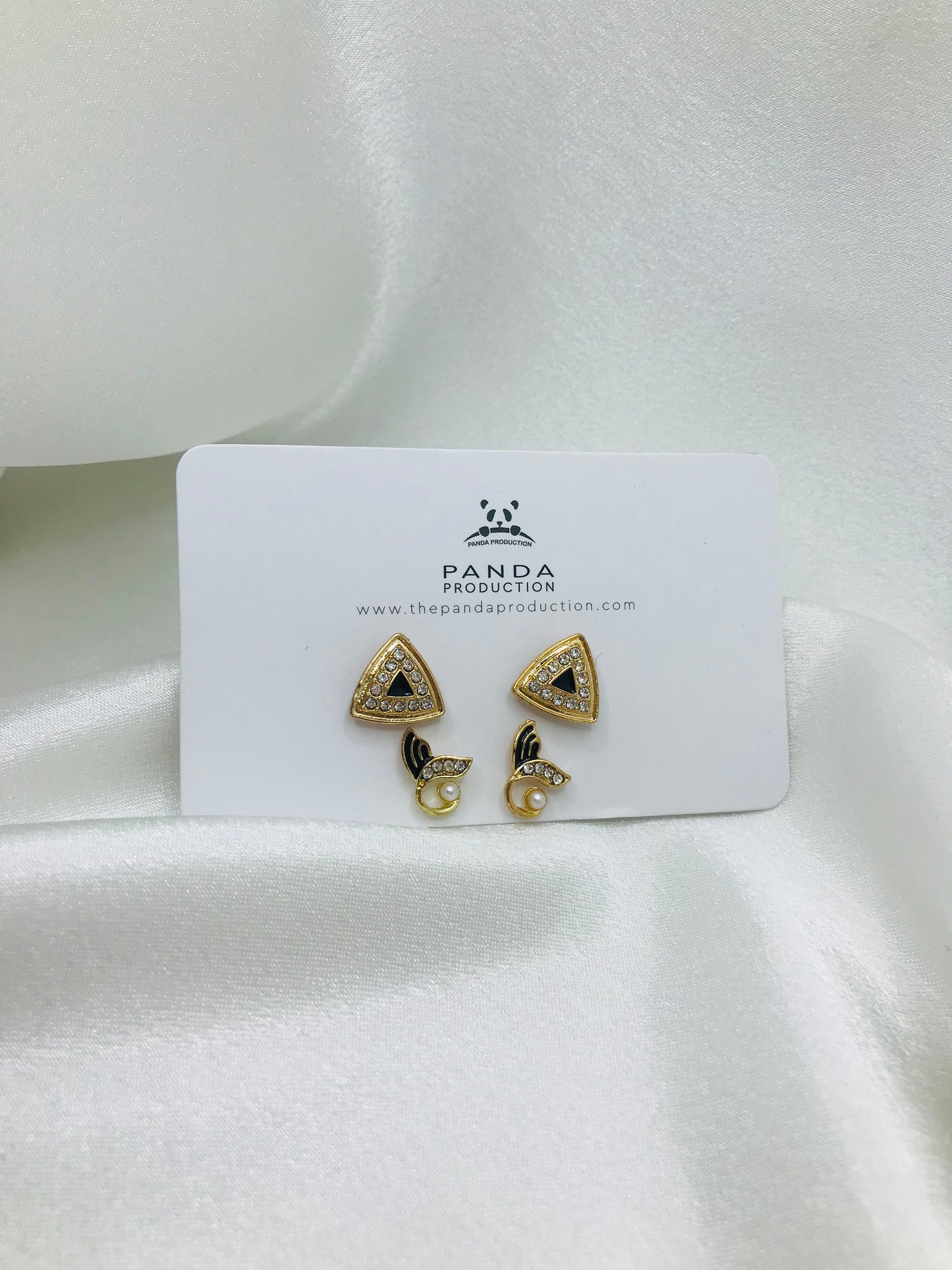 Triangle Diamond Ear Studs