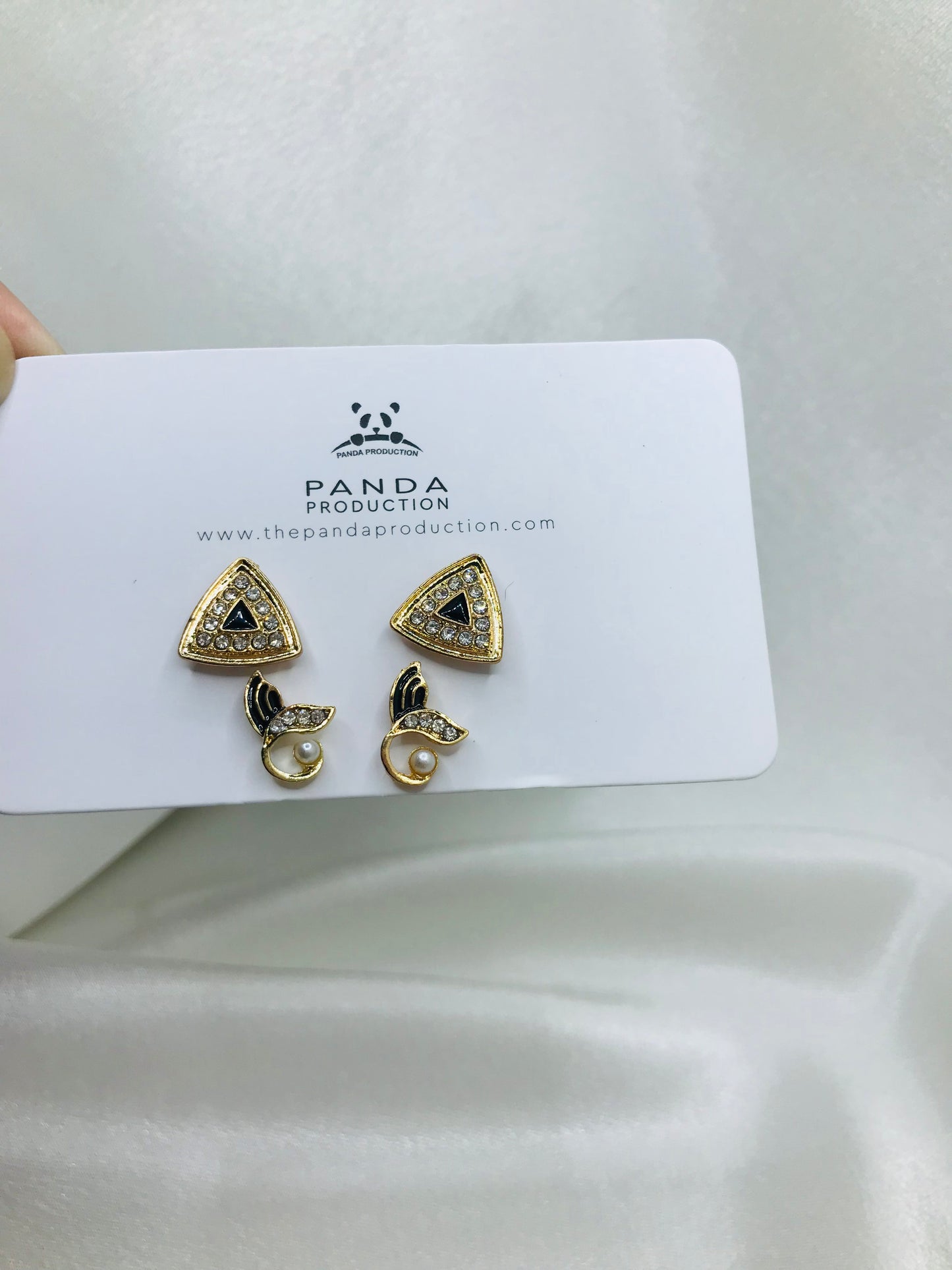 Triangle Diamond Ear Studs