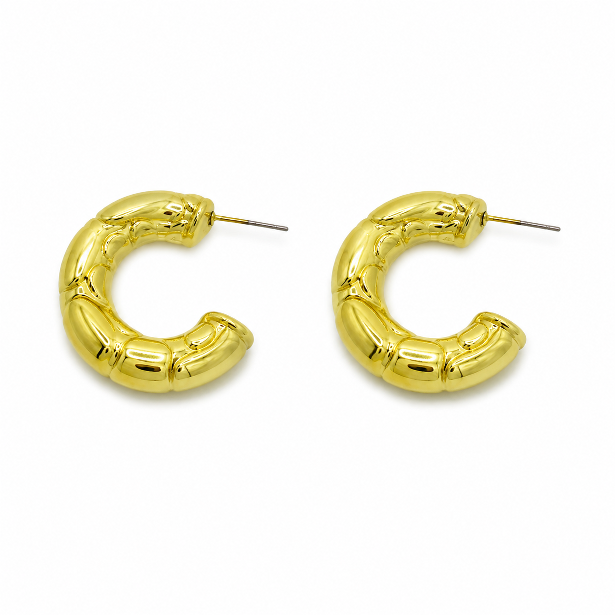Unique Golden Carat Hoops