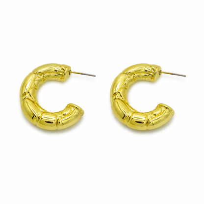 Unique Golden Carat Hoops