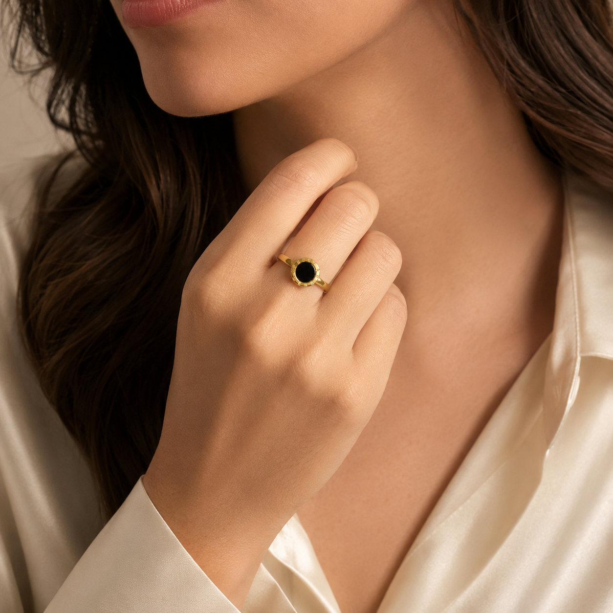 Roman Geometrical Stainless Rings