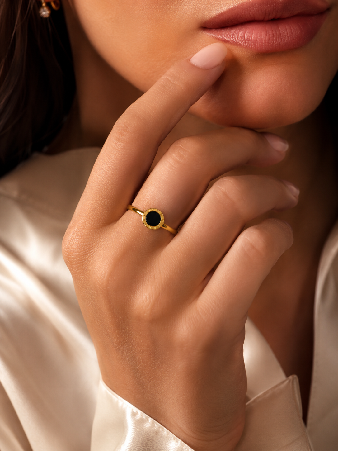 Roman Geometrical Stainless Rings