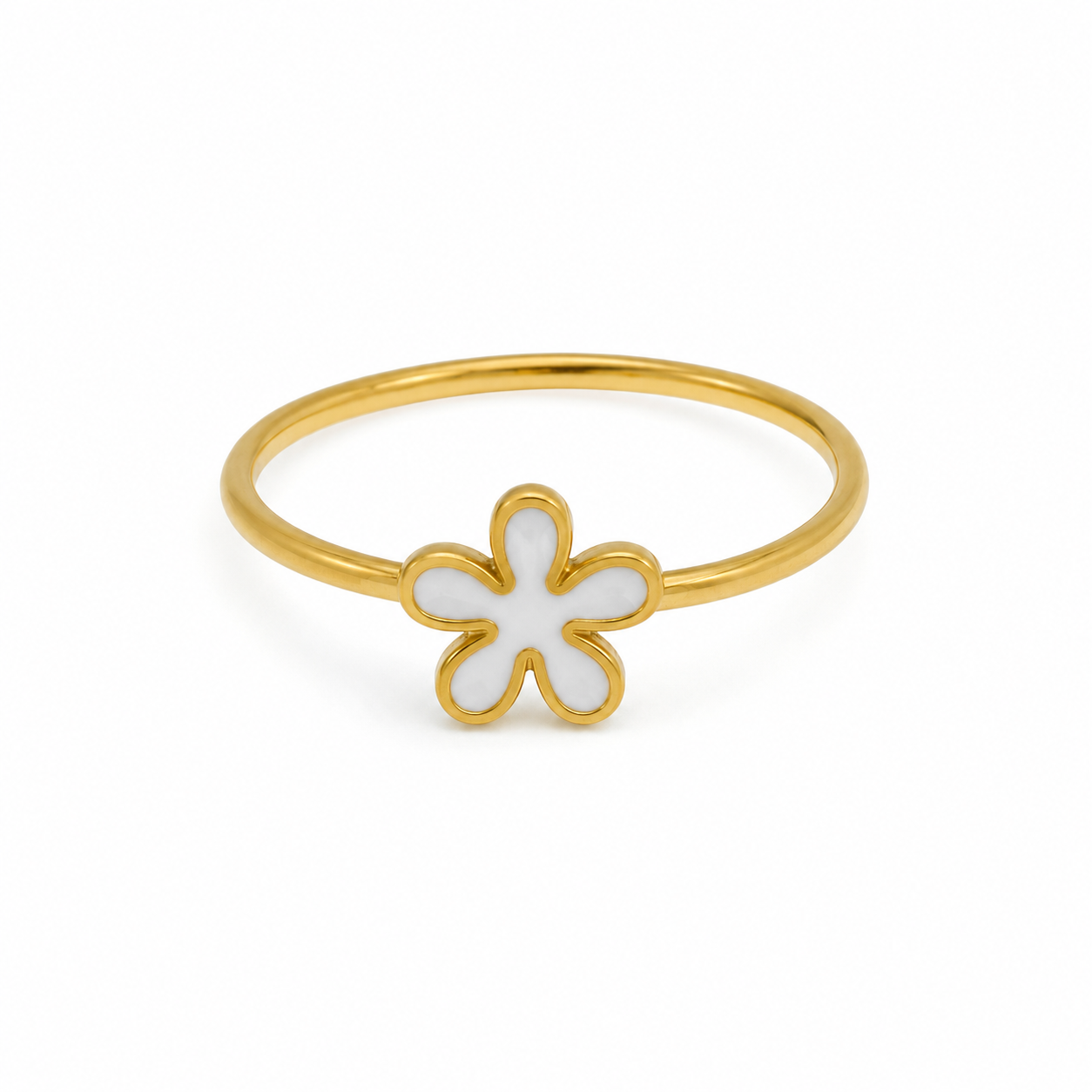 Daisy Flower Minimal Ring